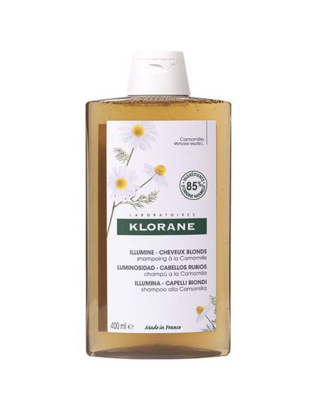CHAMPU KLORANE REFLEJO CAMOMILA 400 ML.