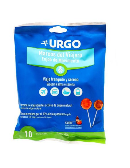 URGO MAREOS DEL VIAJERO 10 PIRULETAS