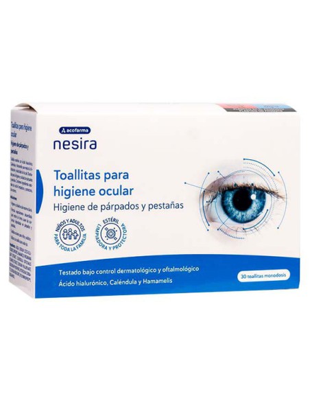 NESIRA TOALLITAS PARA HIGIENE OCULAR 30 UNIDADE