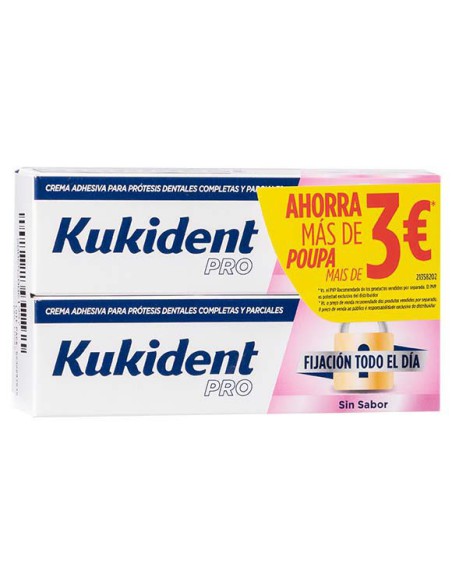 KUKIDENT PRO TODO EL DIA SIN SABOR 2 TUBOS 47