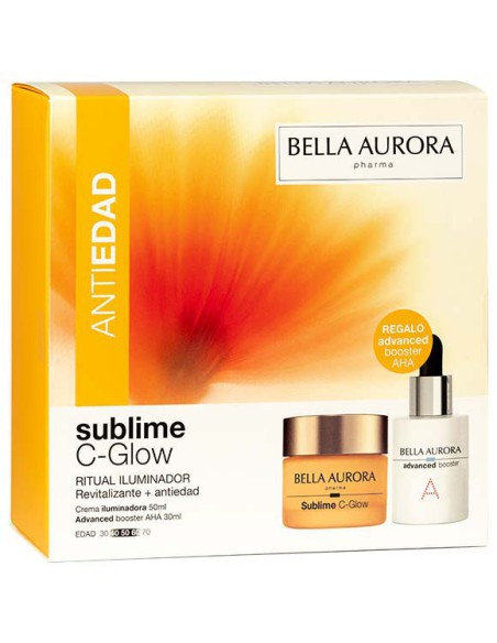BELLA AURORA PACK SUBLIME C-GLOW + BOOSTER  AHA