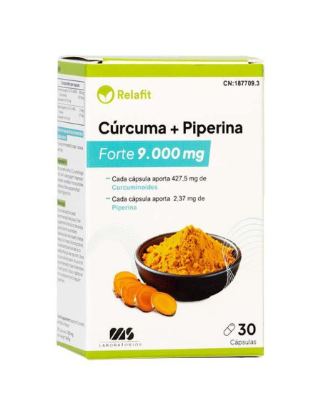 RELAFIT MS CURCUMA+PIPERINA FORTE 9000MG 30 CAPS