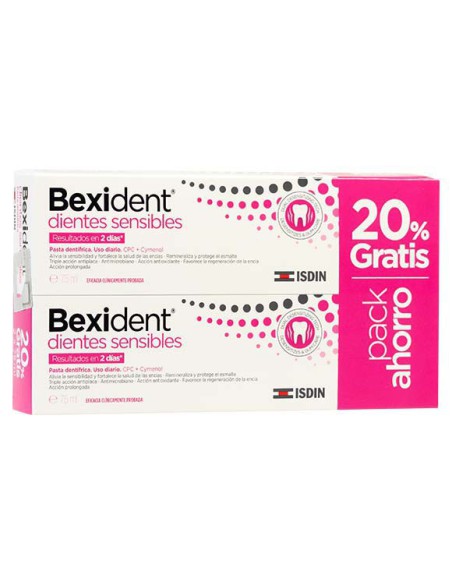 DUO BEXIDENT DIEN SENSI PASTA 2X75ML 20%GR