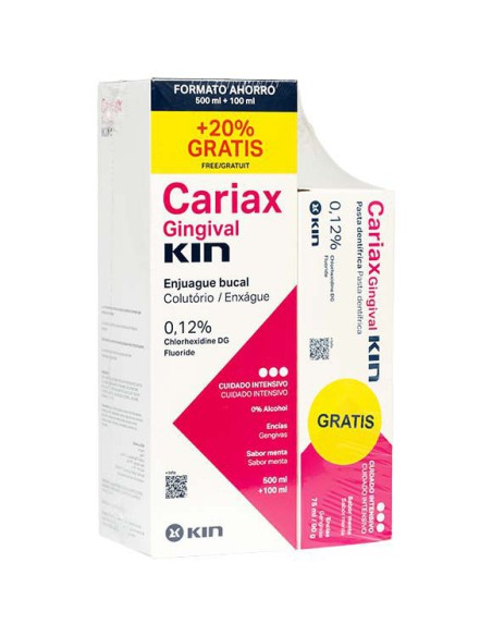 CARIAX GINGIVAL ENJUAGUE 500 ML + PASTA 75ML