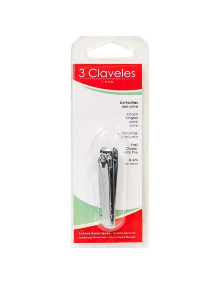 CORTAUÑAS CON LIMA 6CM 3CLAVELES
