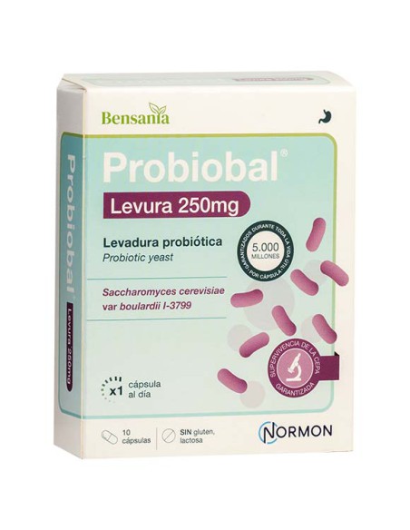 PROBIOBAL LEVURA 250 MG 10 CAPSULAS