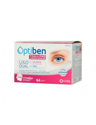 OPTIBEN TOALLITAS OJOS USO DUAL 28 UNIDADES