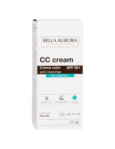 BELLA AURORA CC CREAM 50+ OIL FREE