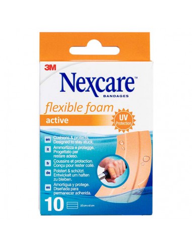 3M NEXCARE ACTIVE TIRAS CORTAR FOAM  10X6 CM. 10