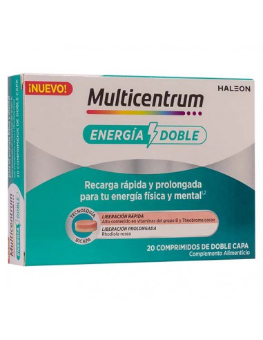 MULTICENTRUM ENERGIA DOBLE 20 COMPRIMIDOS