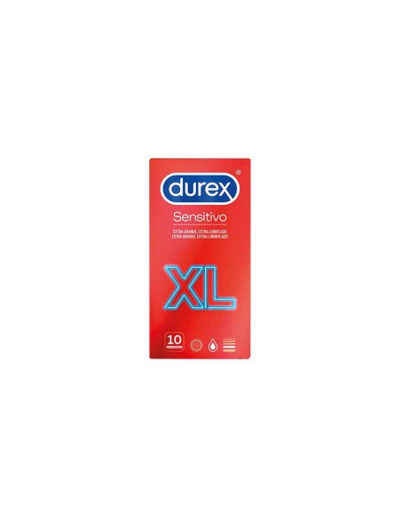 PRESERVATIVOS DUREX SENSITIVO XL  10 UNIDADES