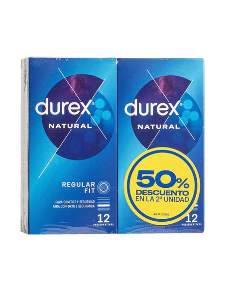 DUREX NATURAL 12 UD. PACK 50% DTO 2º UNIDAD