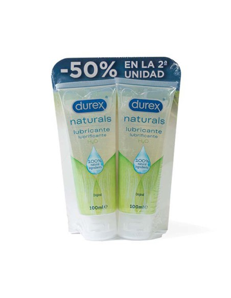 DUREX NATURALS DUPLO LUBRICANTE H2O 100 MLX2