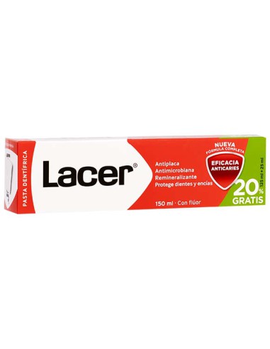 LACER PASTA DENTRIFRICA 125 ML+ 25 ML