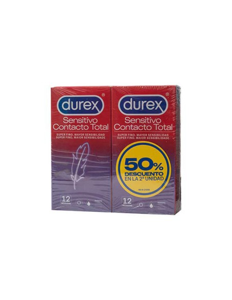DUREX  SENSITIVO CONTACTO TOTAL PACK 50% DTO 2ª