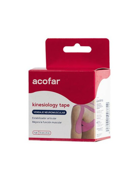 ACOFAR KINESIOLOGY TAPE  FUCSIA 5X5 CM