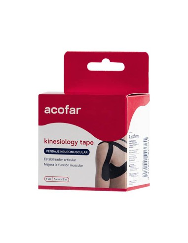 ACOFARSPORT KINESIOLOGY TAPE NEGRO