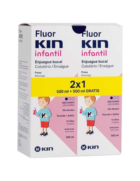 FLUORKIN INFANTIL FRESA ENJ. 500 ML